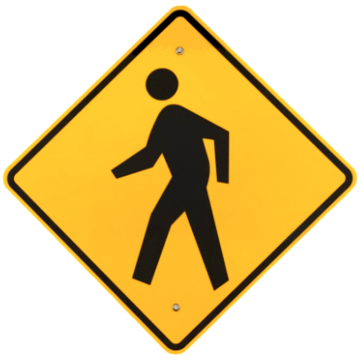 MUTCD W11-2 30" Crosswalk Sign